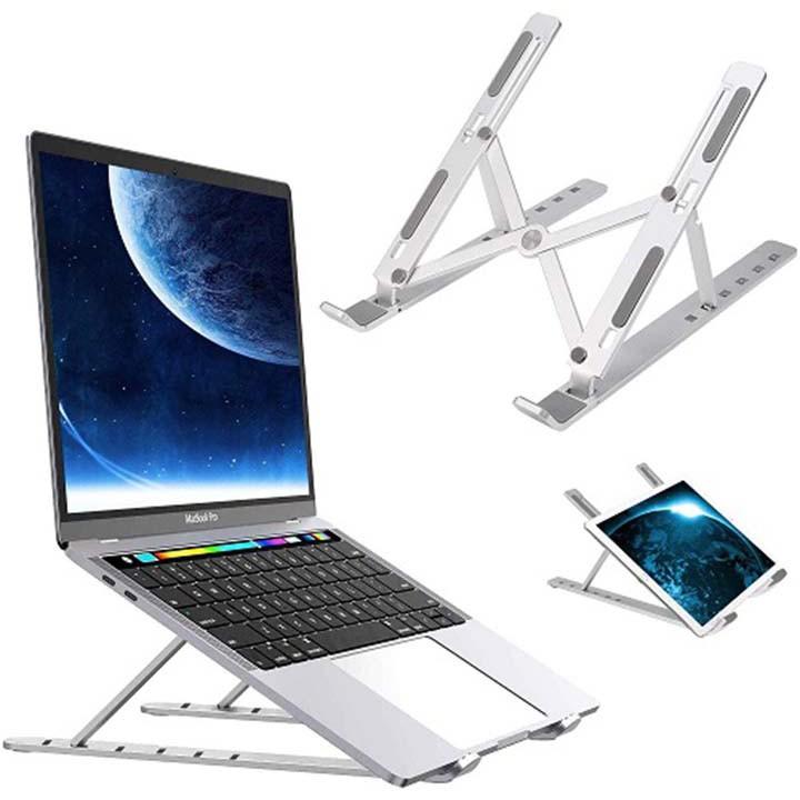 Giá đỡ laptop stand nhôm hỗ trợ tản nhiệt có thể gấp gọn chỉnh độ cao để laptop ipad macbook surface