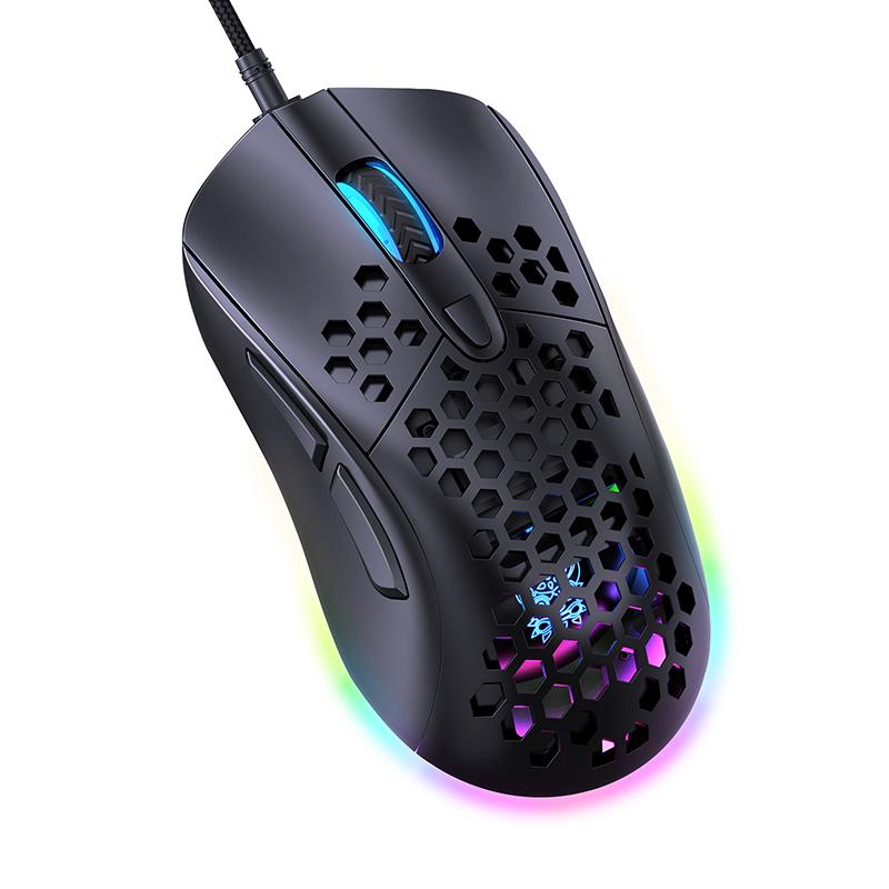OnikumaCW906 Quang Cao Cấp Chuột Chơi Game Chuyên Nghiệp Với 6 Màu Sắc Tươi Sáng LED Backlit Và Thiết Kế Công Thái Học Cho LOL CS