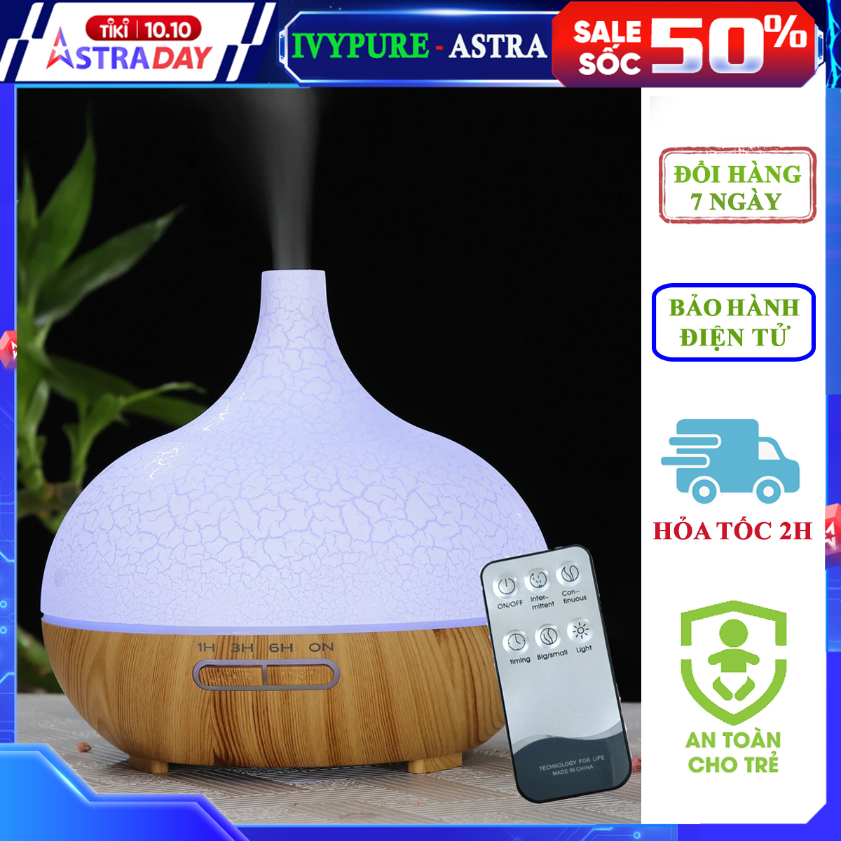 MÁY KHUẾCH TÁN TINH DẦU HÌNH BĂNG TUYẾT 500ML CÓ ĐIỀU KHIỂN TỪ XA CÔNG NGHỆ SIÊU ÂM