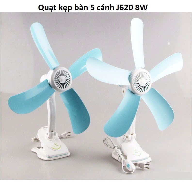 Quạt mini kẹp bàn 5 cánh , quạt mini kẹp tường, quạt mini kẹp trần (quạt ký túc xá sinh viên, quạt kẹp giường ngủ) - Hàng chính hãng