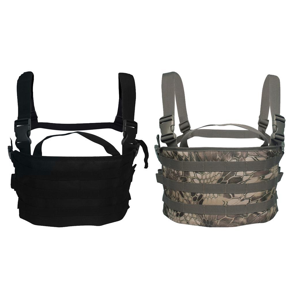 Molle Chest Rig, Molle Chest Harness Holder Vest for Hunting Camping Hiking Fishing