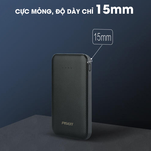 Pin sạc dự phòng Pisen mini 5000mah (Type-C, 2xUSB Smart ) - hàng chĩnh hãng