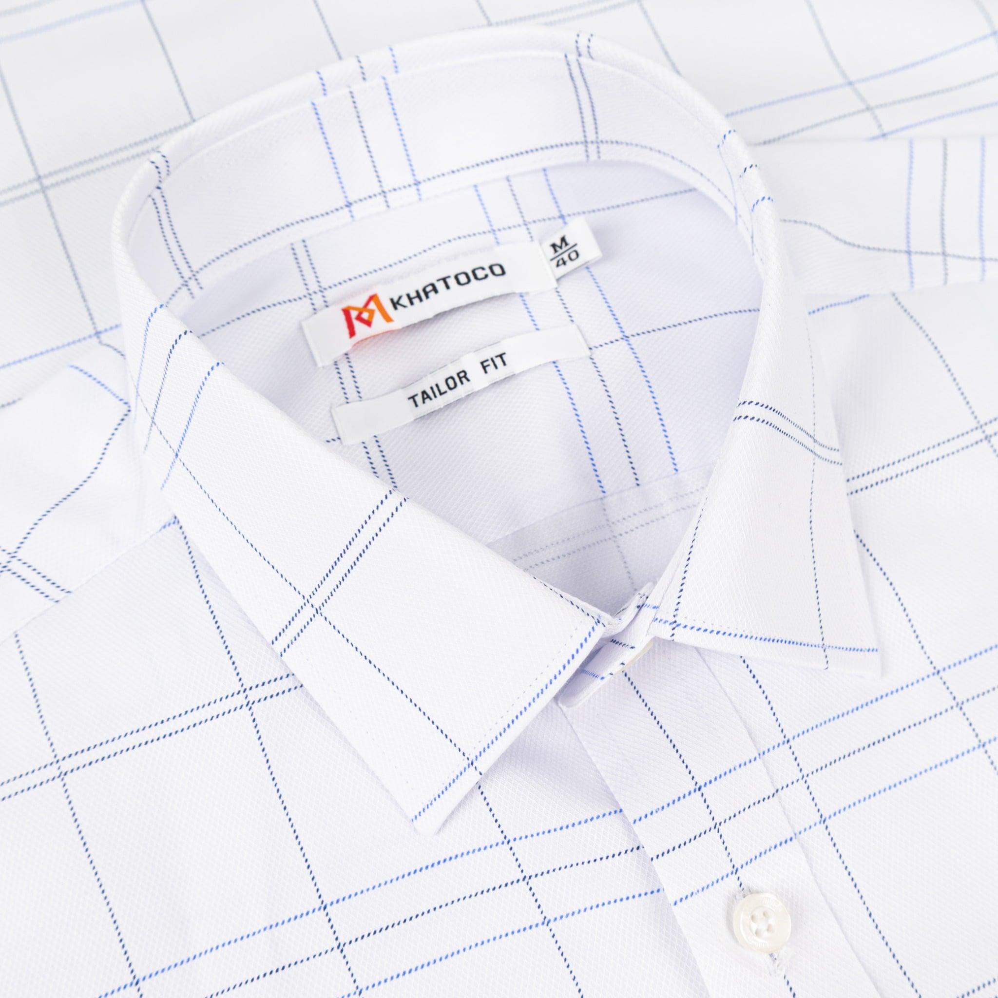 Áo sơ mi nam KHATOCO Tailor Fit dài tay A1MD538T1-CNCR751-2707-D