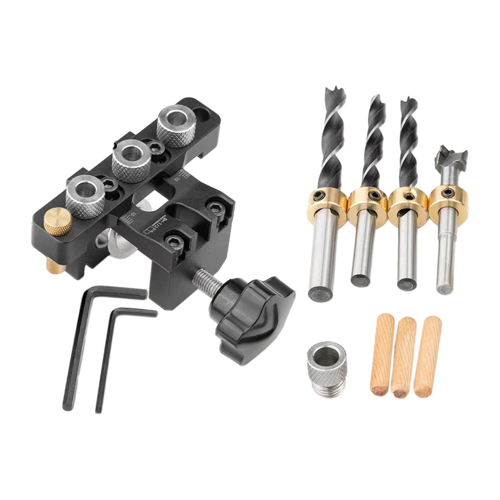 Positioning Puncher Woodworking Punching Tool 3 in 1 Woodworking Self Centering Dowel Drill Guide for Crafting Carpentry Tool