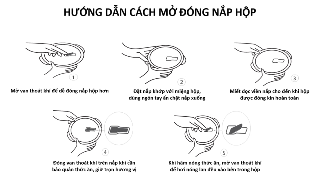 BỘ HỘP CƠM CHIA NGĂN FIT TO GO KÈM TÚI