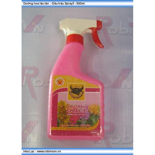 Phân Bón đầu trâu cao cấp Spray 3  chuyên bón hoa lan ,cây kiểng-chai 550ml