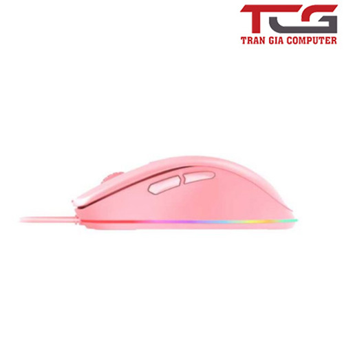 Chuột Dare-U EM908 Queen Pink RGB Gaming New - Hàng chính hãng