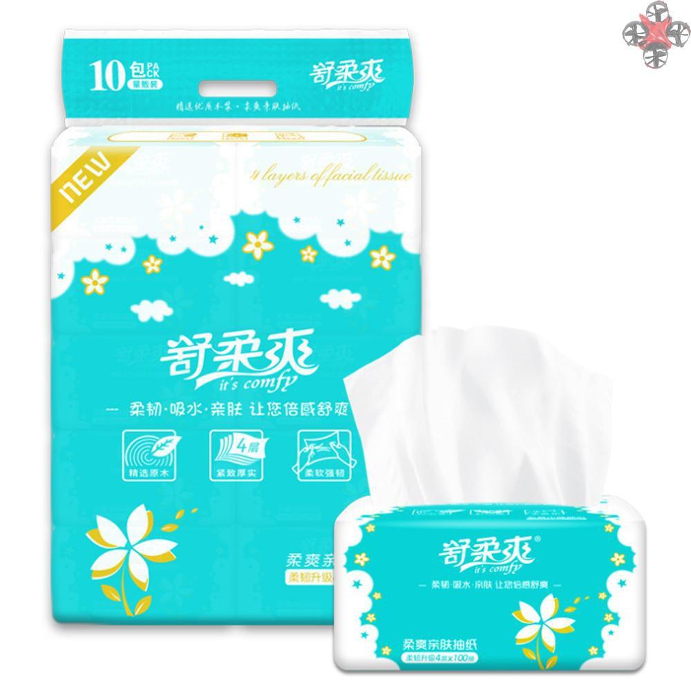 Set 100 Khăn Giấy 4 Lớp Dùng Một Lần Tiện Lợi