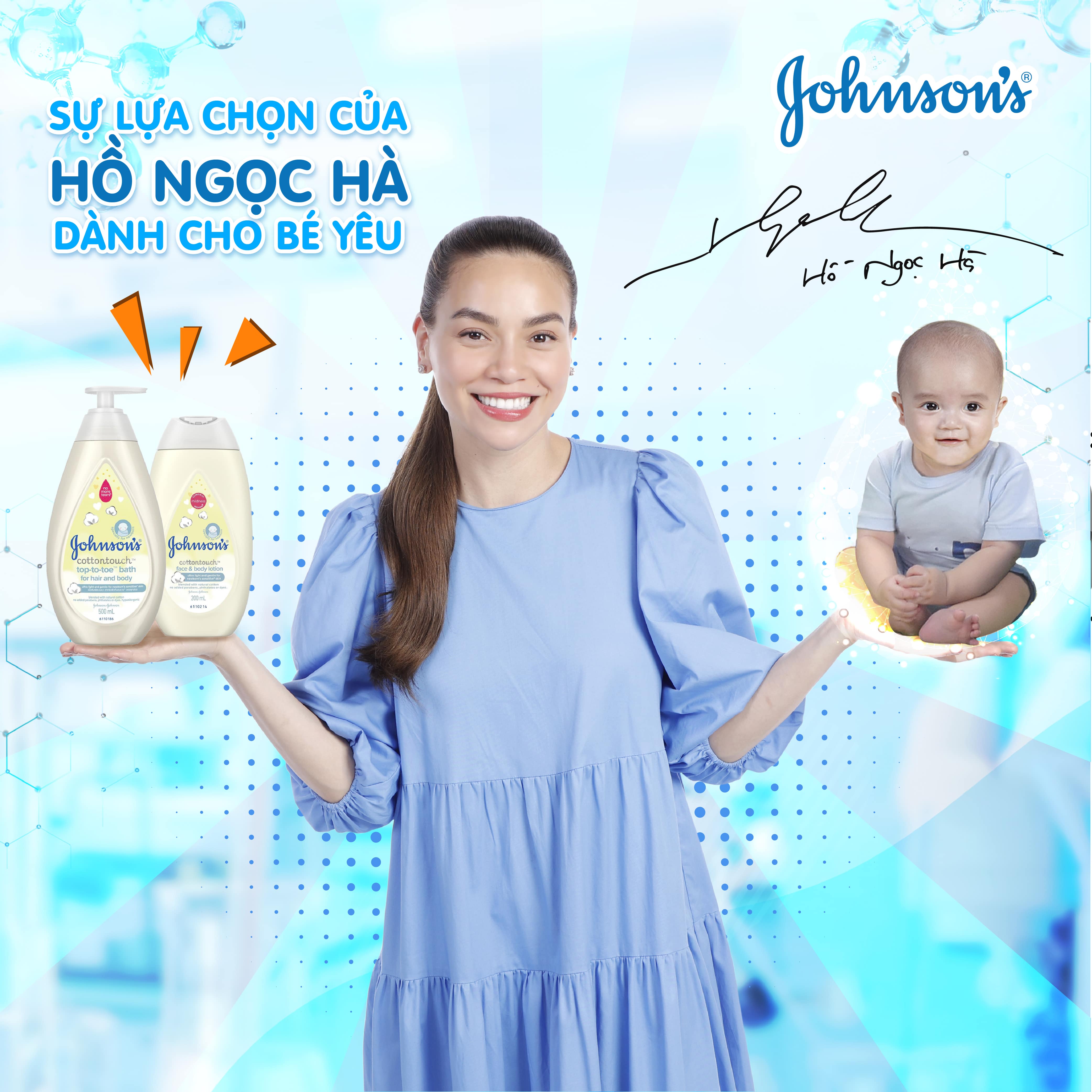 Combo 2 Chai Sữa Tắm Gội Toàn Thân Mềm Mịn Johnson' Baby Bath Cotton Touch 500mlx2