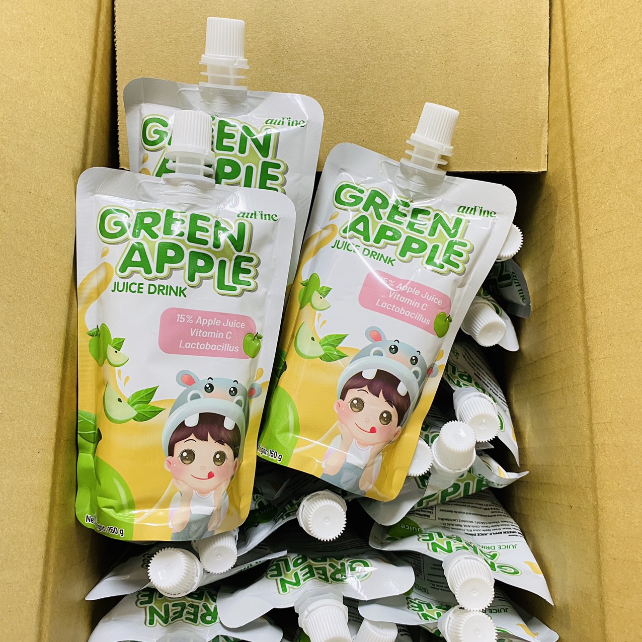 Nước Ép Táo Xanh auFine Green Apple Juice Drink 150ml