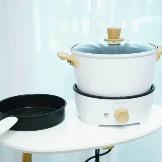 Nồi Lẩu Điện Mini Kèm Chảo Danmi Multi Cooker, Dung Tích 3L, Công Suất 800W, Nội Địa Hàn, BH 12 Tháng