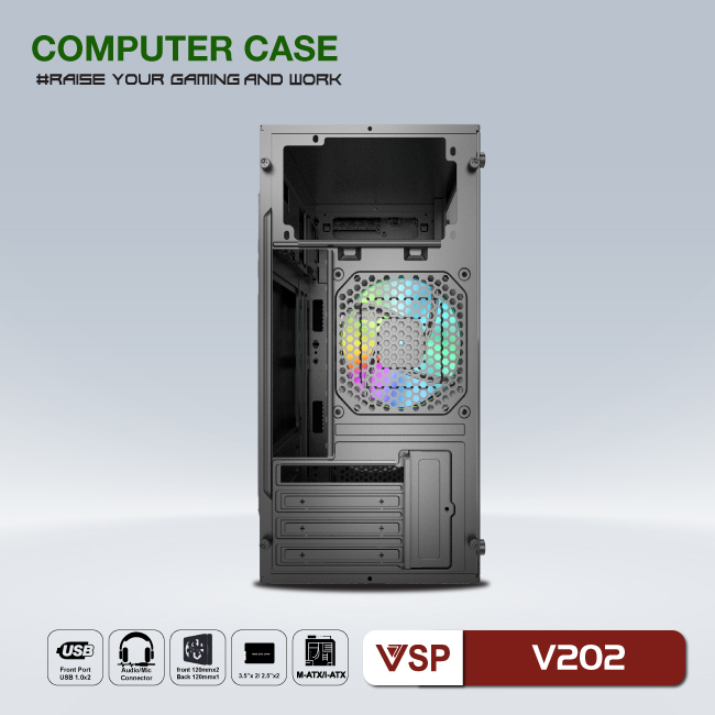 Case gaming &amp; Work VSP V202 - HN - Hàng Chính Hãng