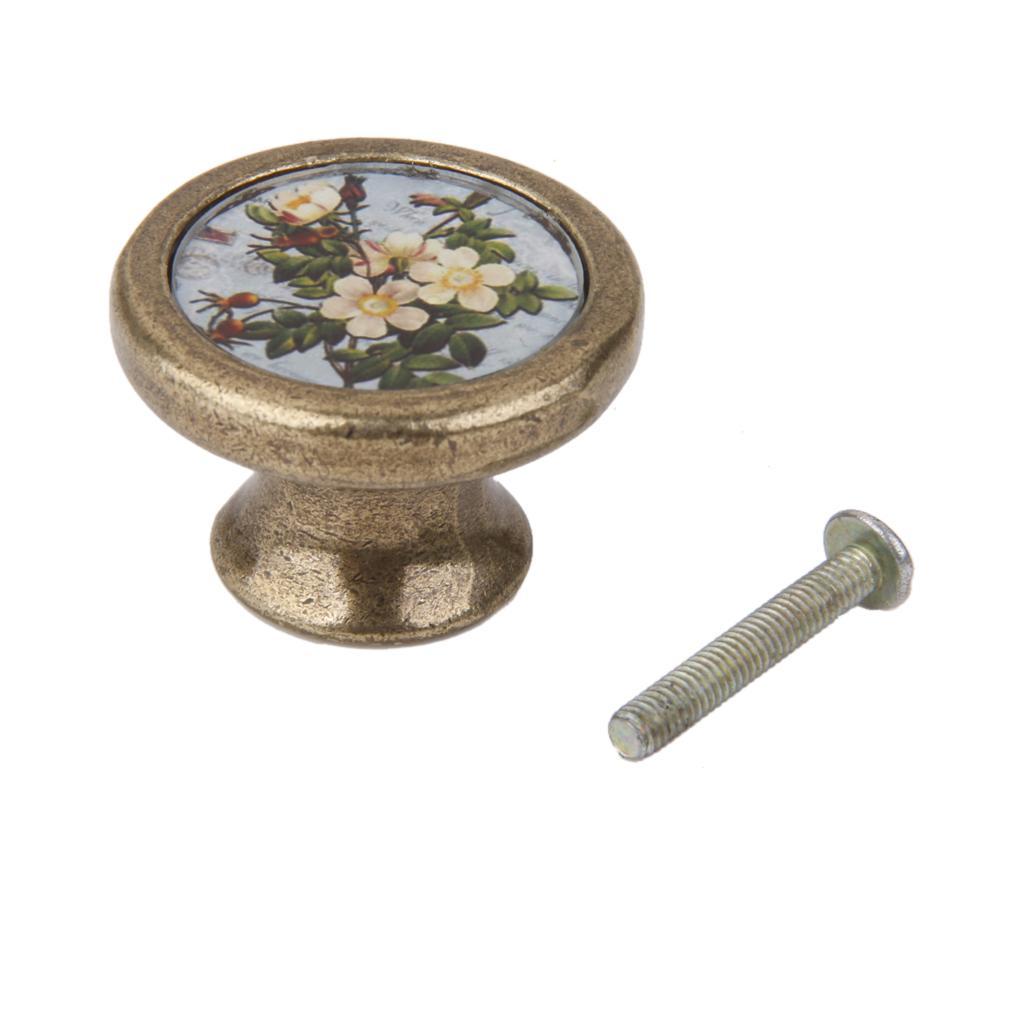 3xAssorted Vintage Brass Wardrobe Cabinet Door Cupboard Drawer Handle Knob 03