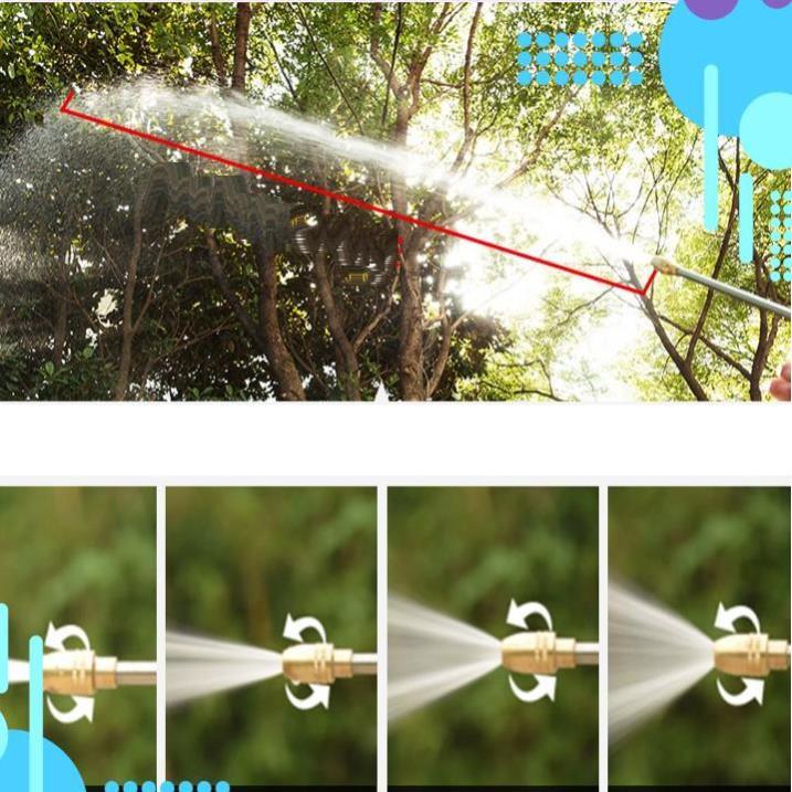 Bộ dây vòi xịt nước rửa xe, tưới cây . tăng áp 3 lần, loại 3m, 5m 206701-2Dđầu đồng, cút+ tặng đai