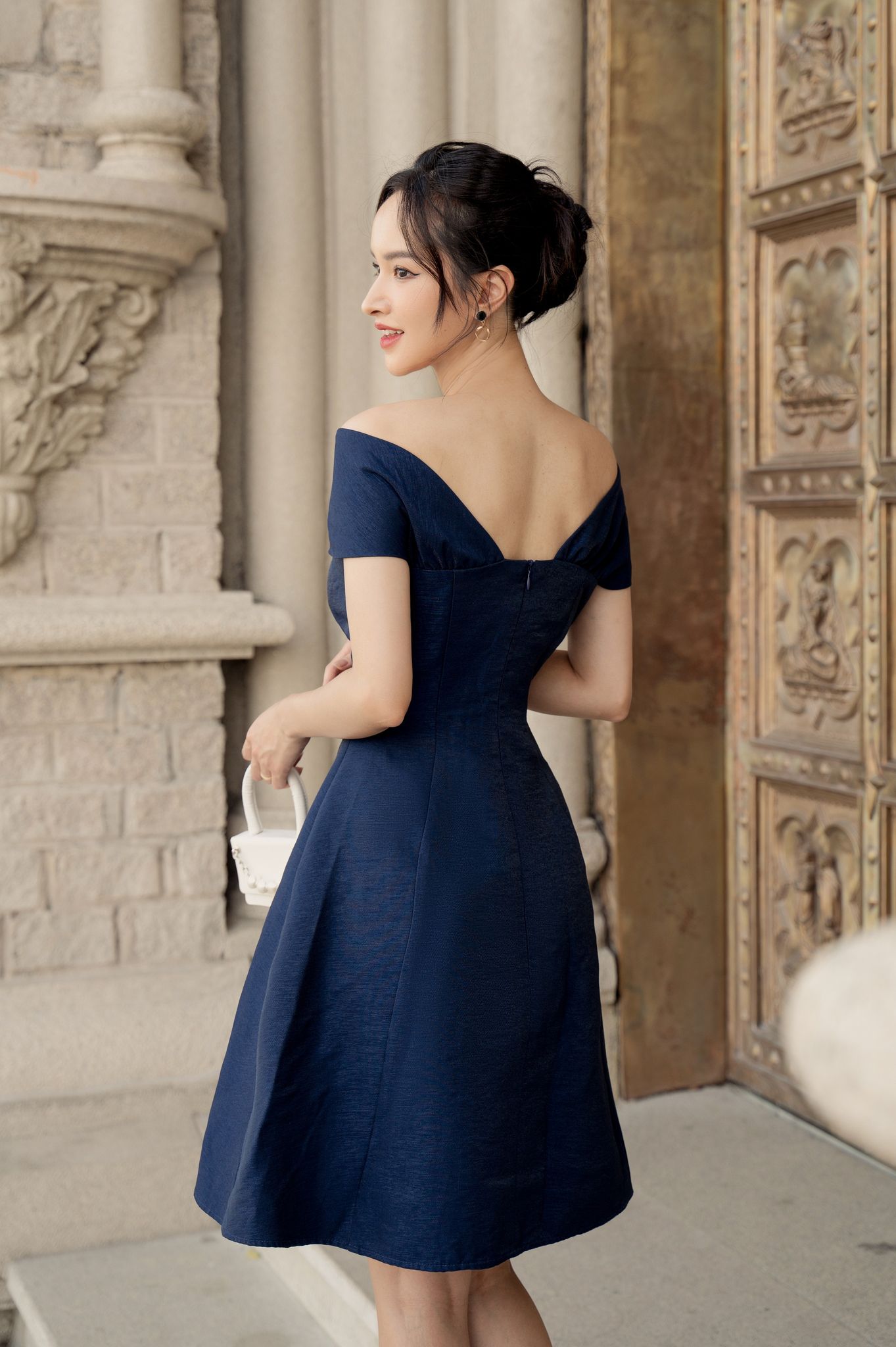 OLV - Đầm Belle Navy Dress