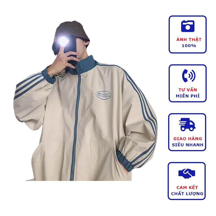 Áo Khoác Bomber Nam Nữ Dày Dặn Chạy Sọc Tay Chất Liệu Dù Mero 2 Lớp Không Nón Bao Ngầu Hot Trend