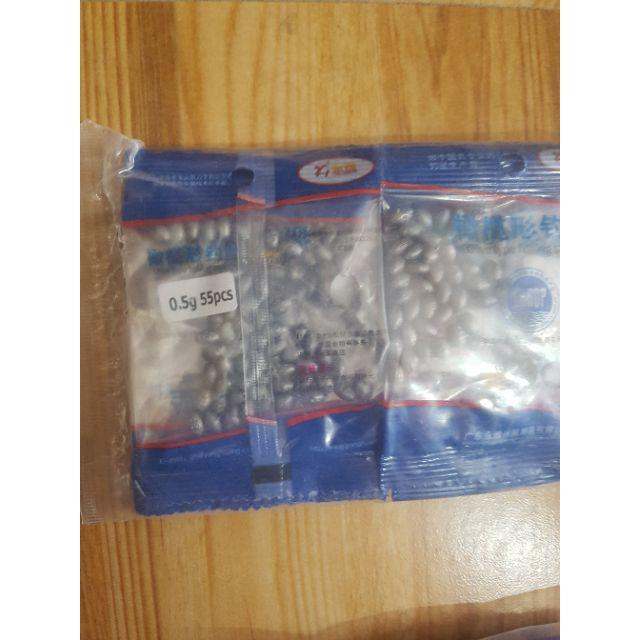 Chì câu cá 0,5g ;1,5g; 2g; 2,5g; 3g; 4g; 5g; 6g; 8g; 9g; 13g, 15g