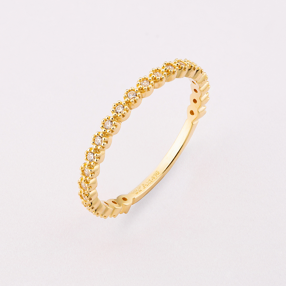 Nhẫn nữ vàng 10k Huy Thanh Jewelry NLF05 size 12.5