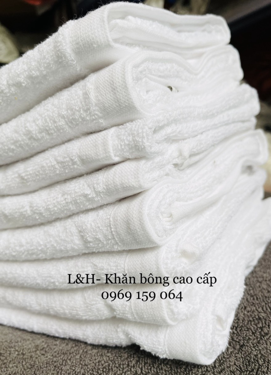 Khăn tắm trắng 50*100 cm, 210 gr