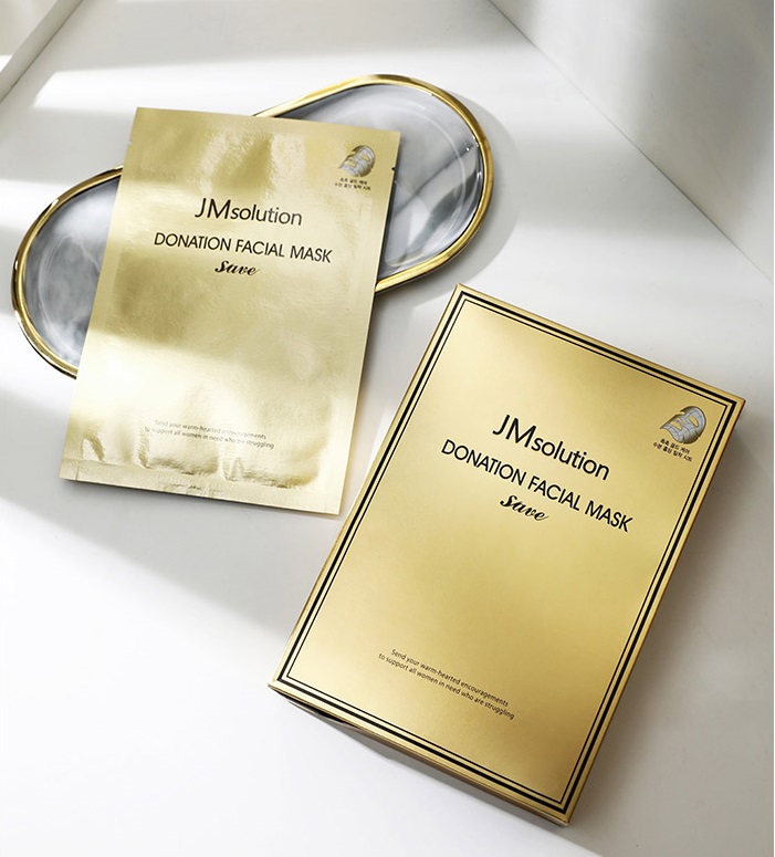 Mặt Nạ Tinh Thể Vàng Ngừa Lão Hóa JM Solution Donation Facial Mask Save 30ml