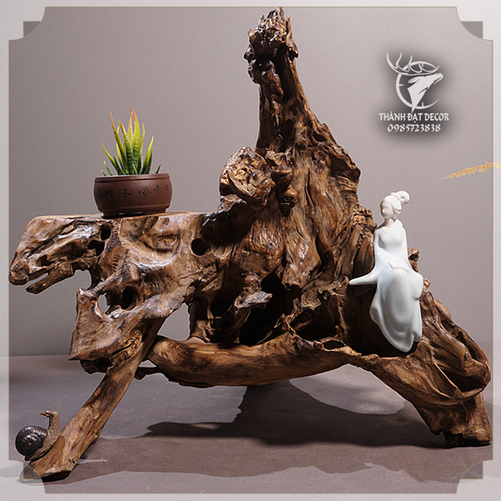 Tượng Gốm Sứ Cô Gái Đọc Sách Trang Trí Tiểu Cảnh, Cây Bonsai, Cây Cảnh, Hòn Non Bộ, Hồ Thủy Sinh, Lũa