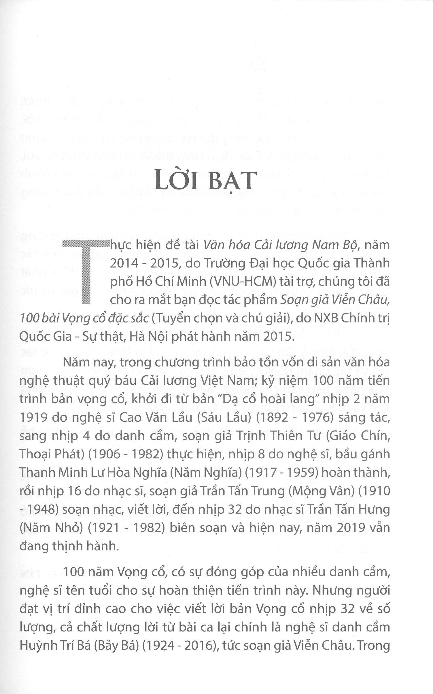Soạn giả Viễn Châu – Tác giả và tác phẩm vọng cổ