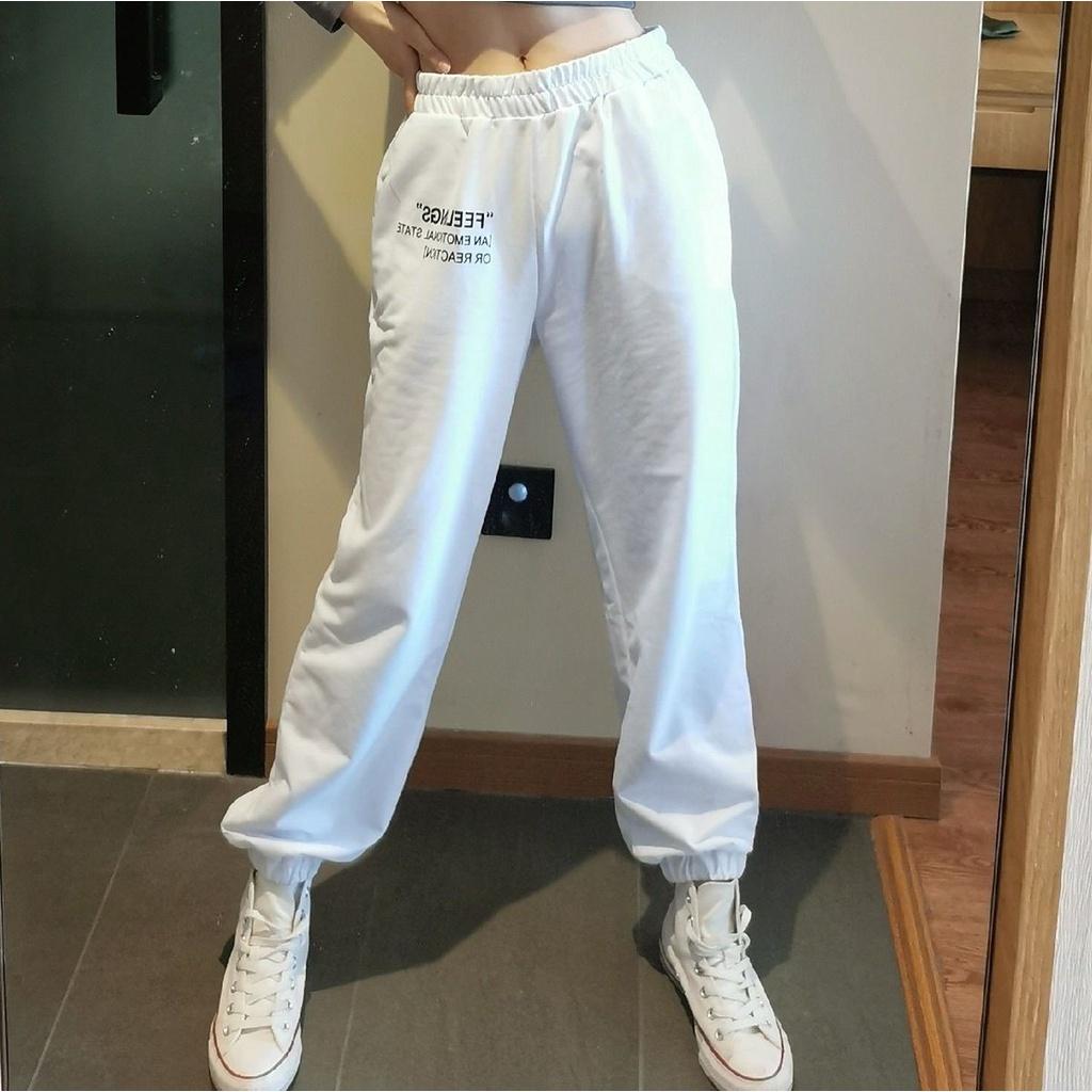- ̉ ̣̂ Quần Jogger Nữ Ulzzang Hot - Chất Umi Đanh Mịn Mát - Quần Thun Thể Thao Lưng Cao- Cạp Chun Bo Gấu
