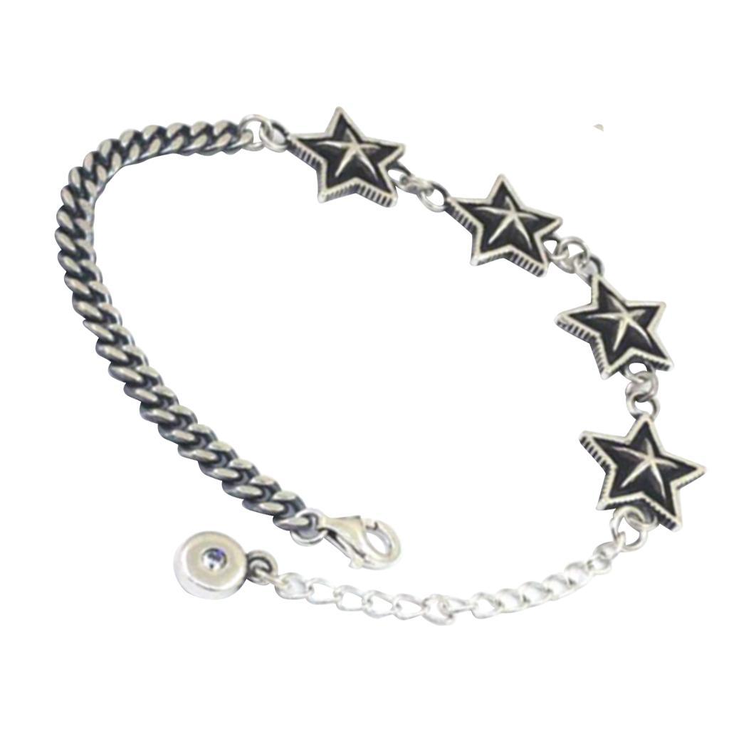 Women Star Charm Bracelet Vintage Style Bangle Punk Jewelry