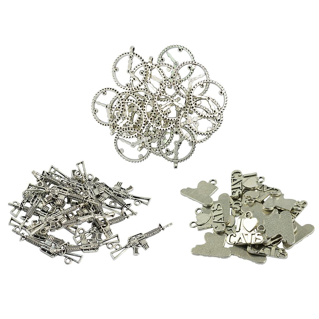 20 Pieces Alloy Antique Silver Pendants Charms,Handmade Jewelry Findings for DIY Necklace Bracelet Making