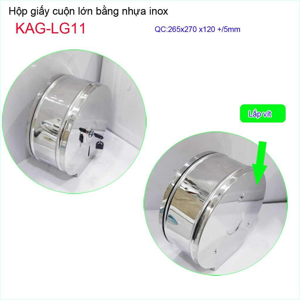 Hộp giấy vệ sinh Roto KAG-LG11,Hộp giấy inox cuộn lớn inox bóng cao cấp sử bền sử dụng tốt