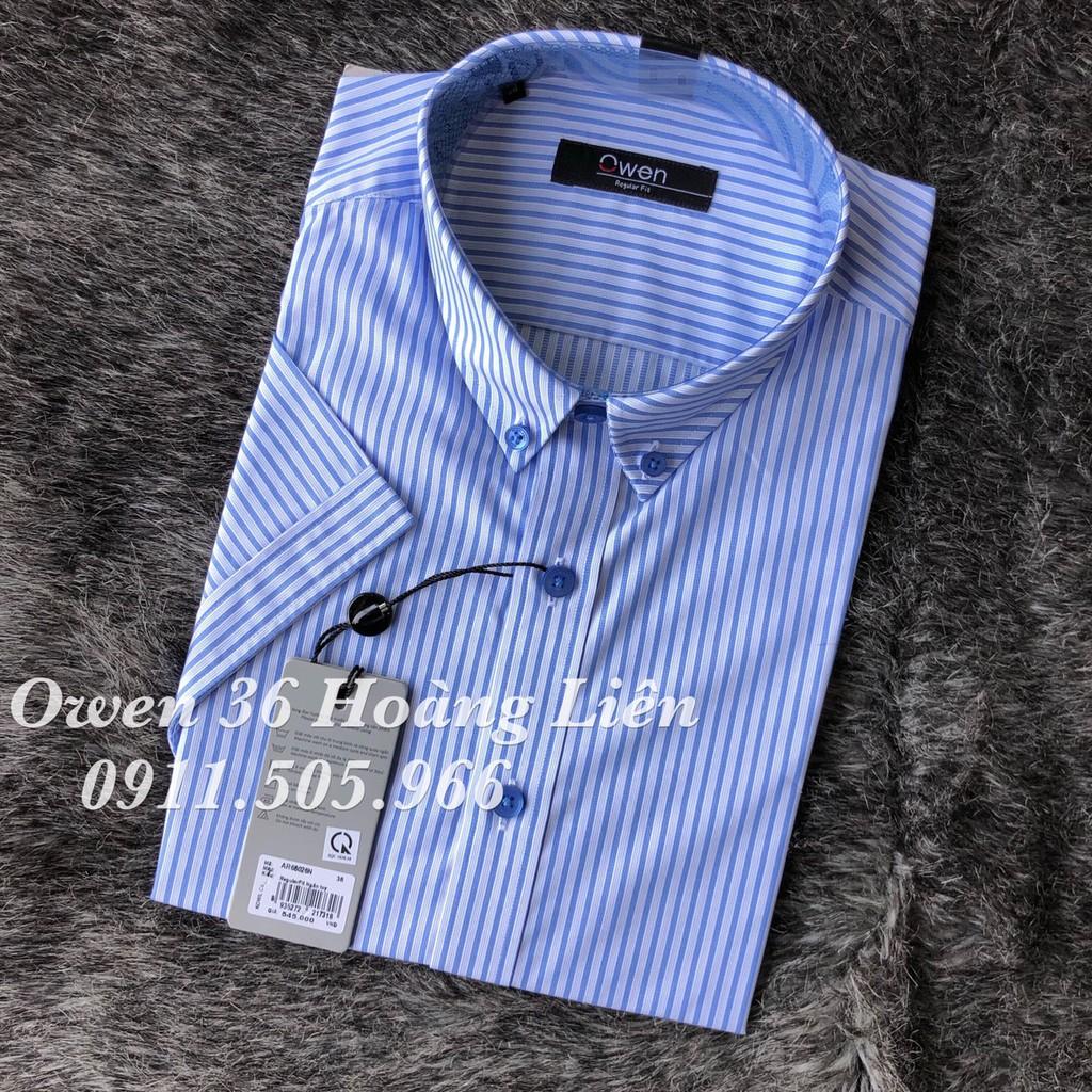 OWEN - Áo sơ mi ngắn tay Owen Regular fit vải nano không nhăn 68026 - Áo sơ mi nam ngắn tay