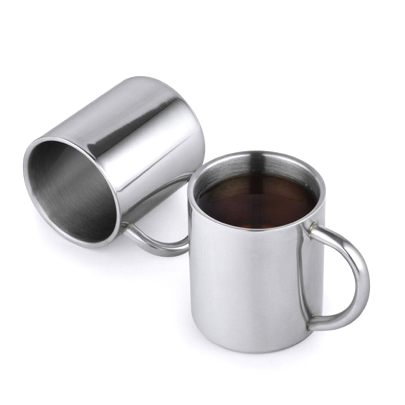 Cốc bằng inox 304 loại 2 lớp chống nóng đường kính 75mm