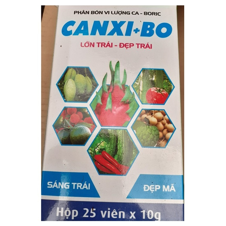 PHÂN BÓN VI LƯỢNG CANXI+BO: LỚN TRÁI ĐẸP TRÁI, HẠN CHẾ NỨT TRÁI THỐI TRÁI