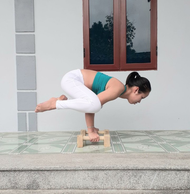 Parallettes gỗ nguyên khối nặng tay-Dụng Cụ Hít Đất,Chống đẩy tập cơ ngực,planche,handstand