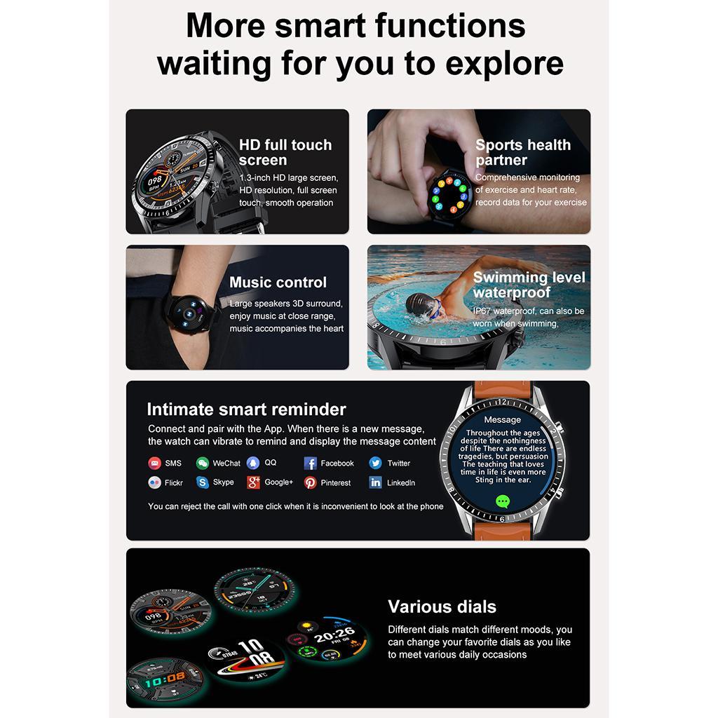 New Smart Watch Oxygen Monitor Black Silicone Band