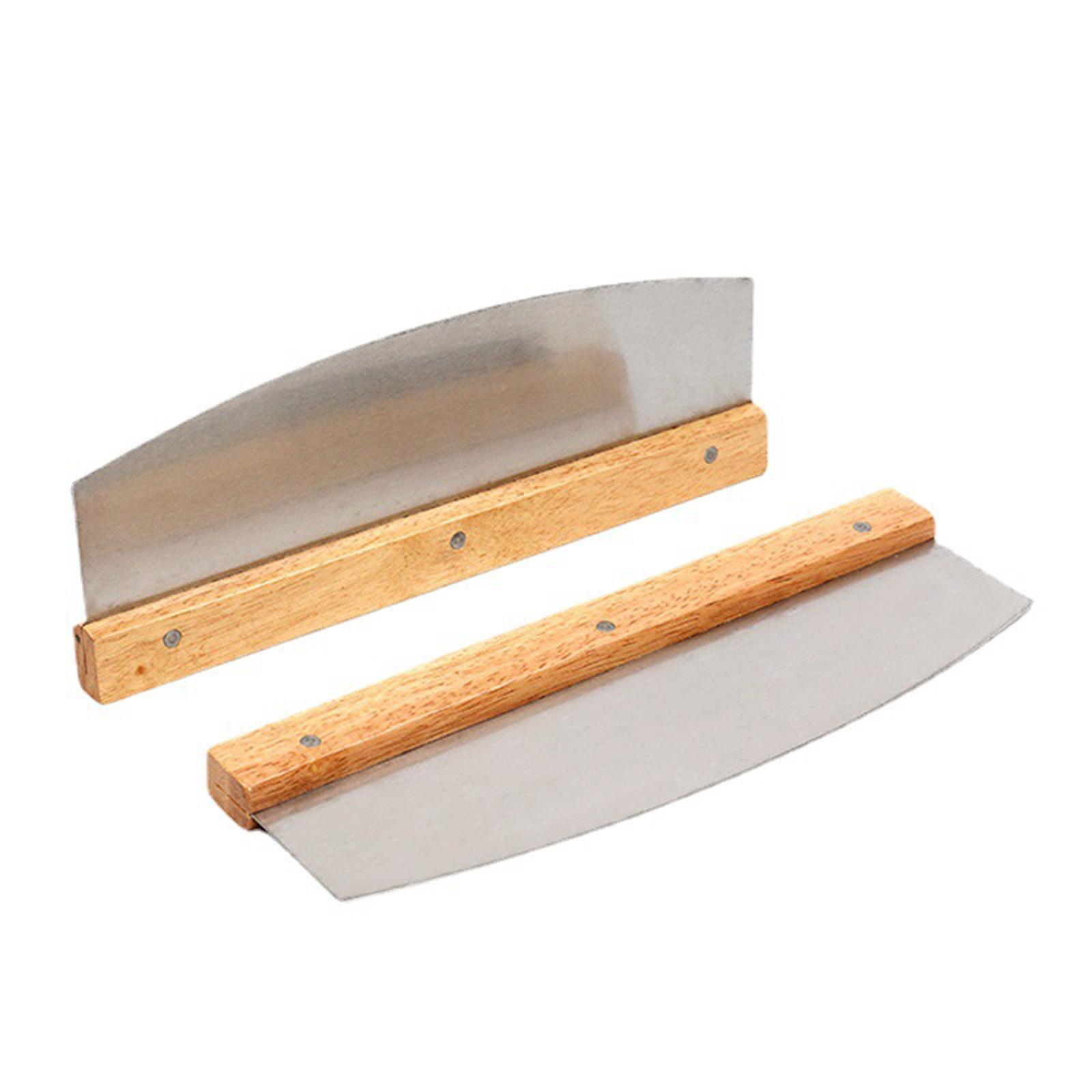 Pizza Cutter with Wooden Handles Cheese Pastry Slicer Pizza  Cutter