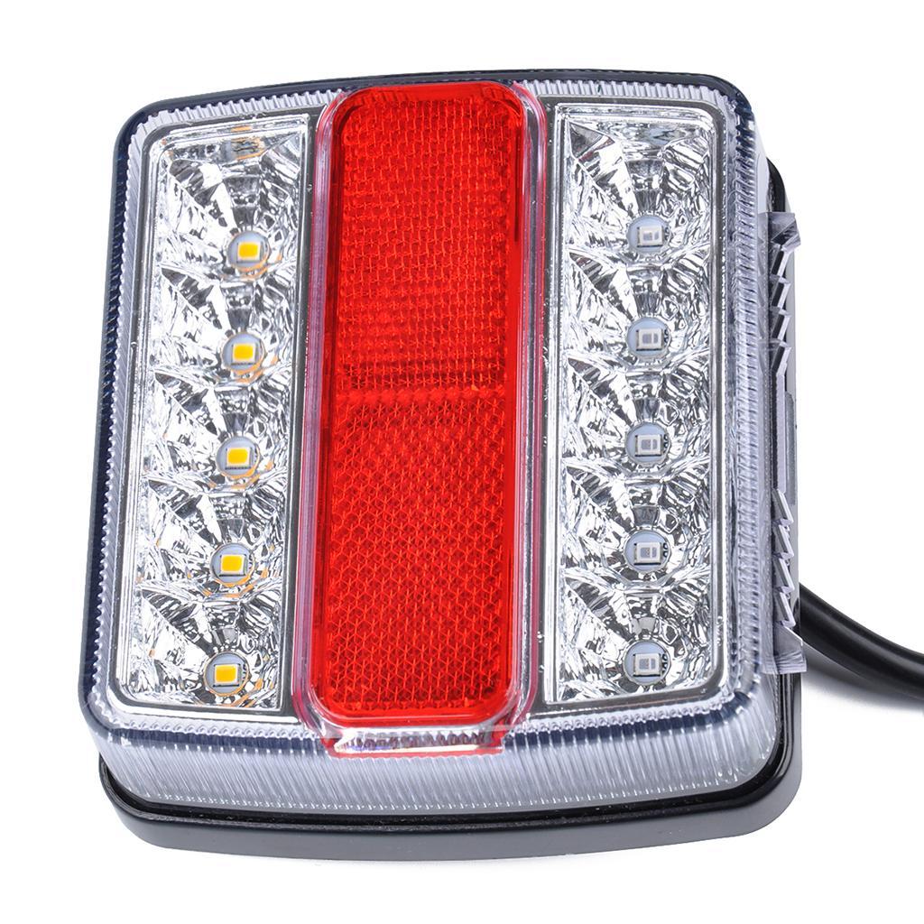 2pcs Universal LED Tail Lamp Rear Pause Lamp Stop Stop Light For Trailer