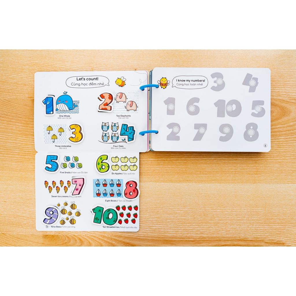 Học liệu bóc dán Beezi book cho bé Lalala baby nhiều chủ đề đa dạng, song ngữ Anh Việt