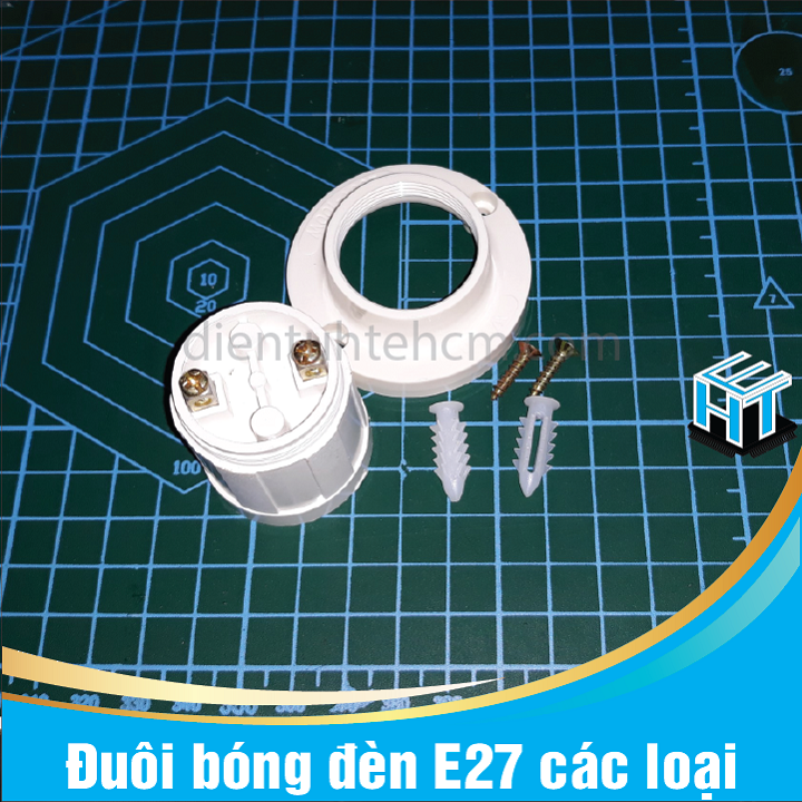 Đuôi bóng đèn E27 các loại - Đuôi thằng E27 - Set 2 cái