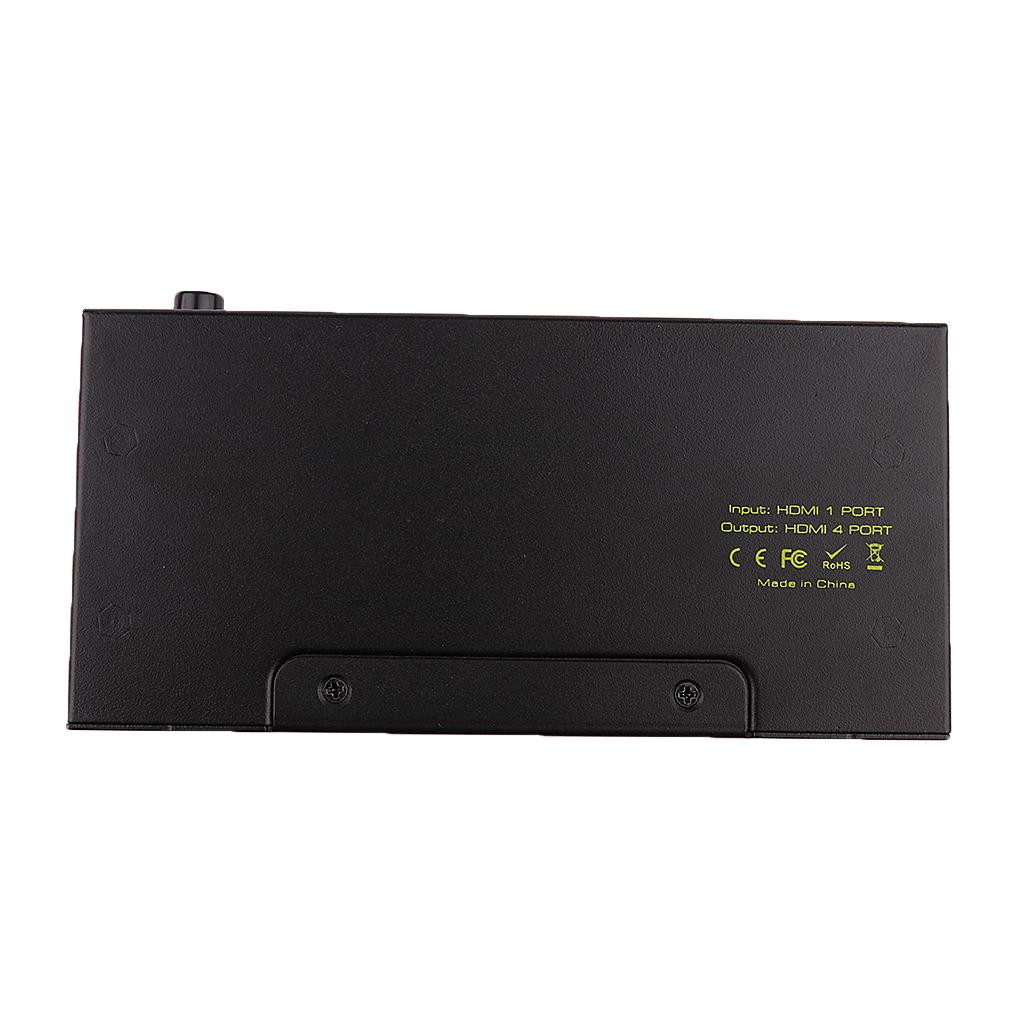 1 in 4 Out HDMI Splitter Amplifier HDCP 1080P Full 3D Display For HDTV DVD
