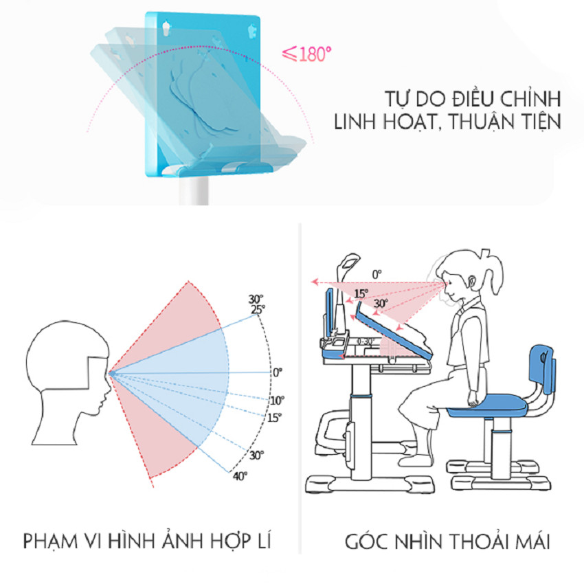 Bộ bàn học sinh tiểu học - Full bộ bàn, ghế, đèn học - Tặng kèm hộp bút màu nước