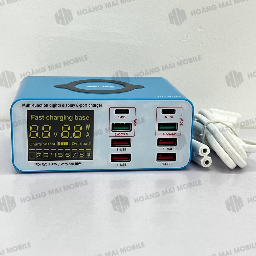 Sạc báo dòng RELIFE RL-304S hỗ trợ sạc nhanh, sạc không dây