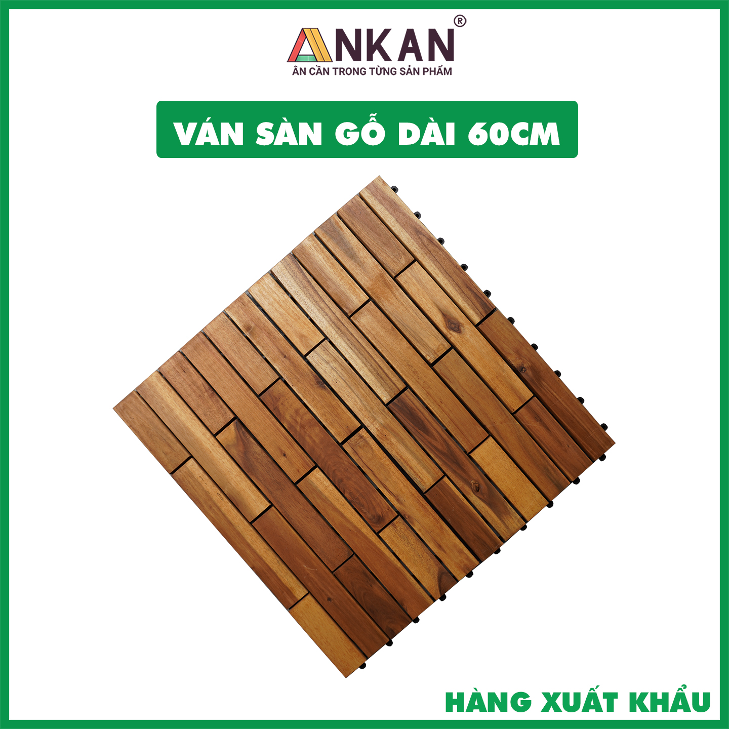 Vỉ Lót Sàn Ban Công Loại Dài 60cm Màu Vàng Thương Hiệu ANKAN Dùng Để Lót Ban Công Sân Vườn Sân Thượng Hành Lang Văn Phòng (1 Vỉ)