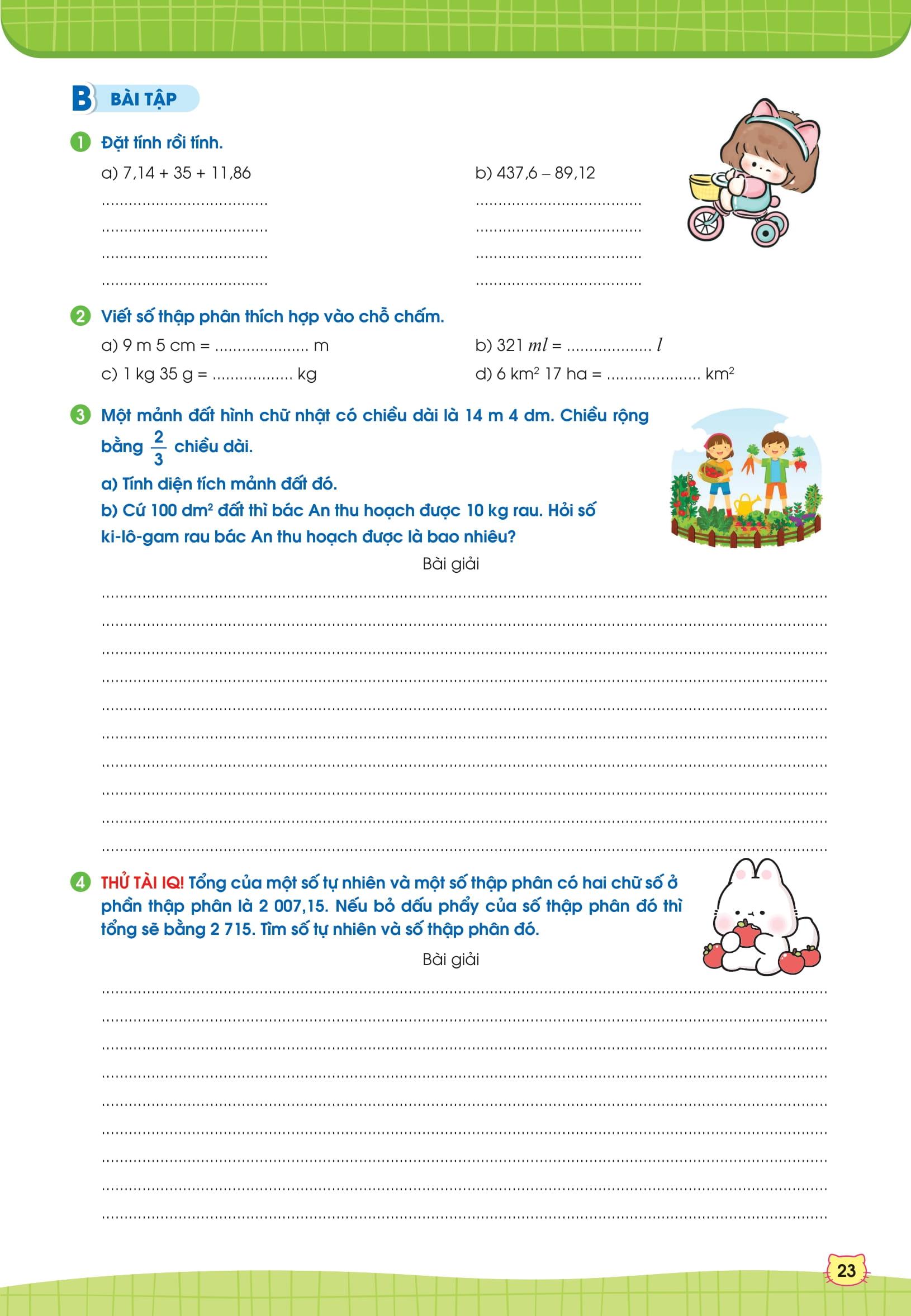 Sách - Phiếu Bài Tập Cuối Tuần Toán 5