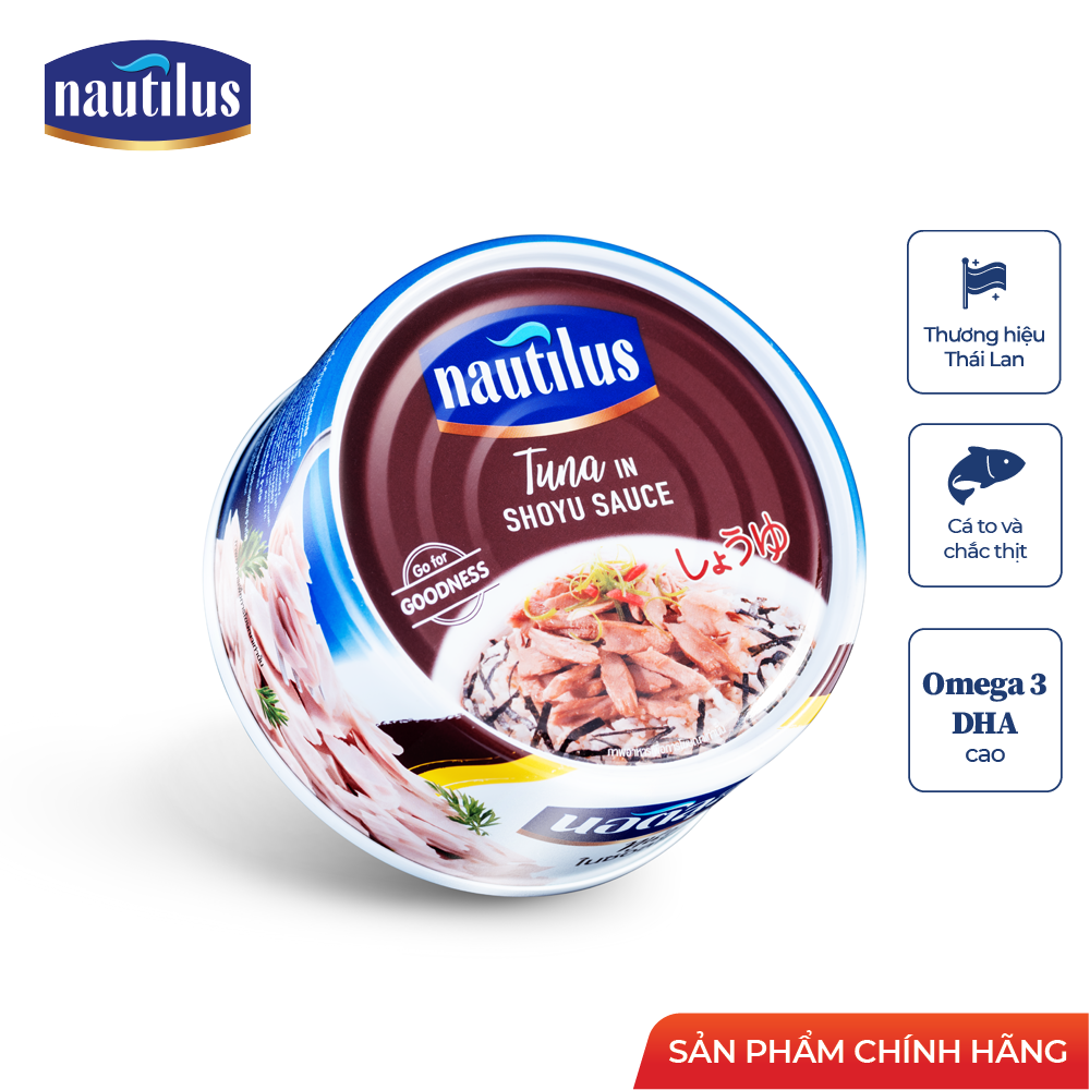 Combo 8 lon Cá Ngừ Nautilus sốt nước tương nhật (NK Thái Lan)