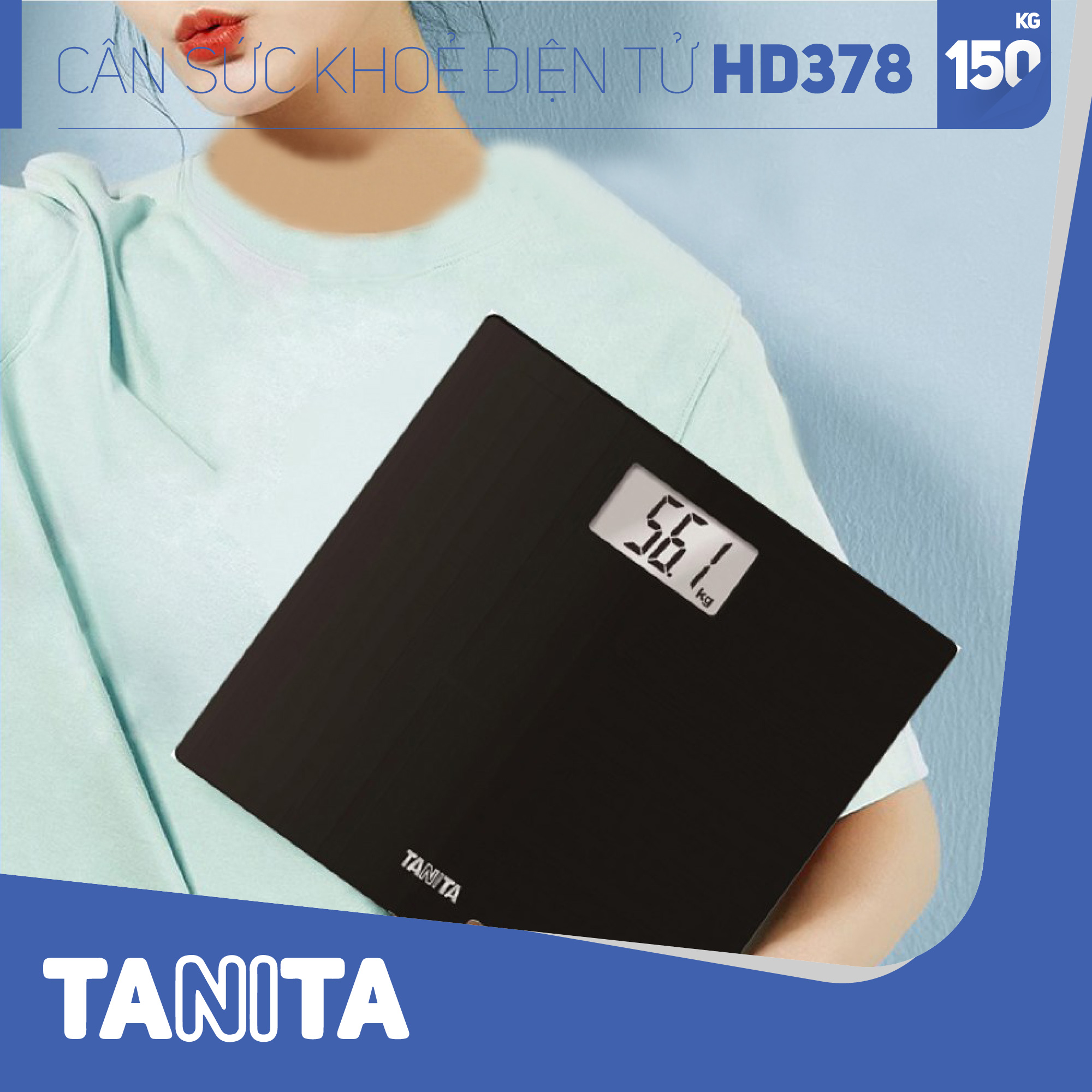 Cân sức khoẻ điện tử Tanita HD378 Nhật Bản, Cân tanita, chính hãng nhật bản,cân điện tử,cân chính hãng,cân nhật bản,cân sức khoẻ y tế,cân sức khoẻ gia đình,cân sức khoẻ cao cấp,cân 120kg,cân 130kg,cân 150kg,Cân sức khoẻ mini