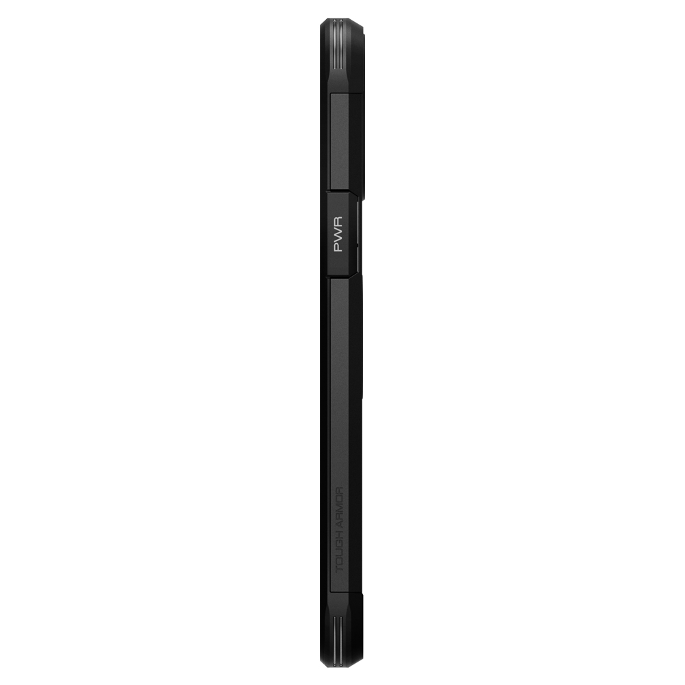 Ốp lưng Spigen Tough Armor Black cho iPhone 13 Pro Max - Thiết kế bền bỉ, chống sốc, tích hợp chân đế, chống bẩn, viền camera cao - Hàng chính hãng