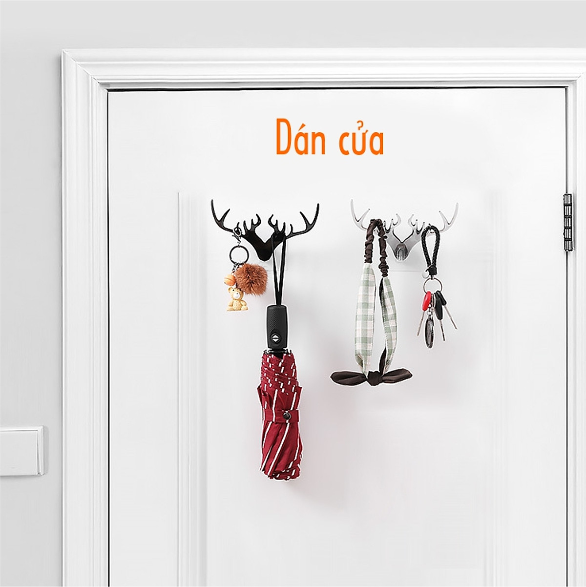 Móc treo dán tường sừng hươu - giao màu ngẫu nhiên
