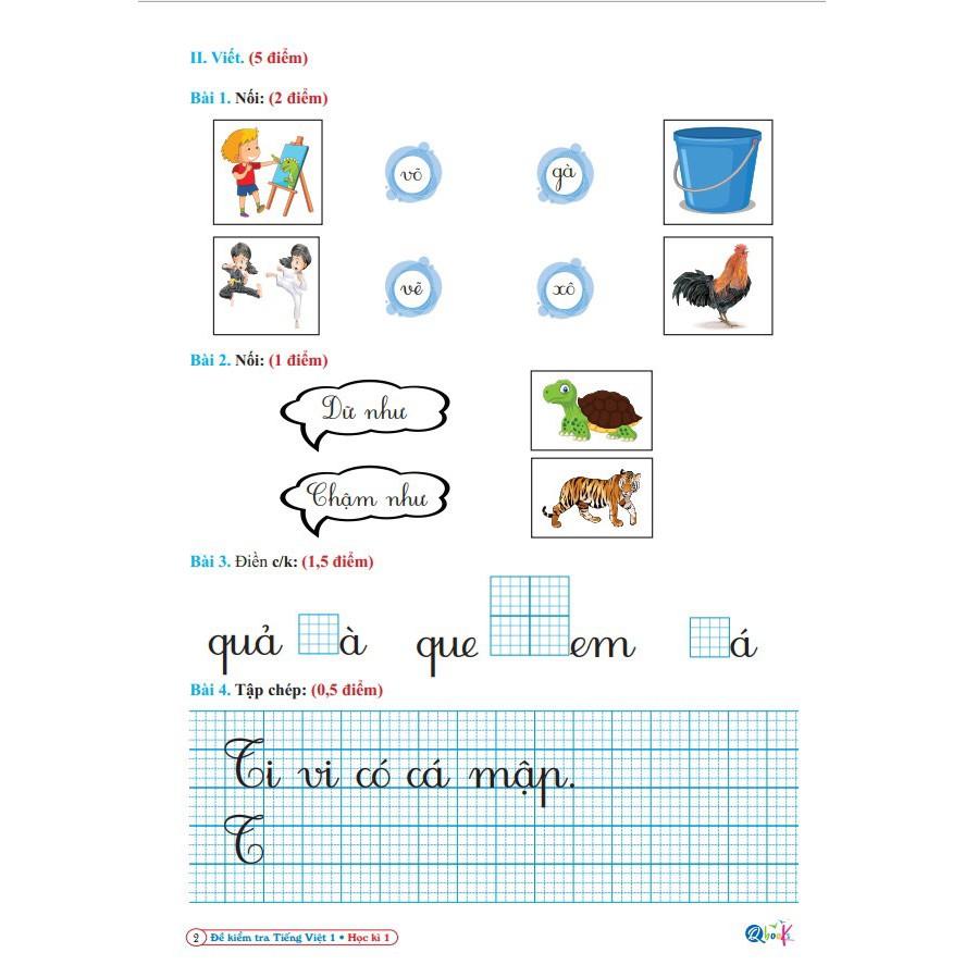 Sách - Đề Kiểm Tra Tiếng Việt 1 - Học Kì 1