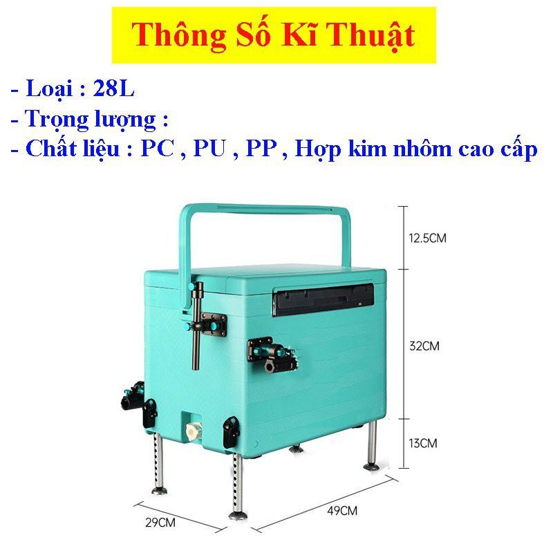 Thùng Câu Đài BENNUO A8 Thể Tích 28L thiết kế chân ghế địa hình giải quyết mọi địa hình khi đi du lịch, câu cá A8